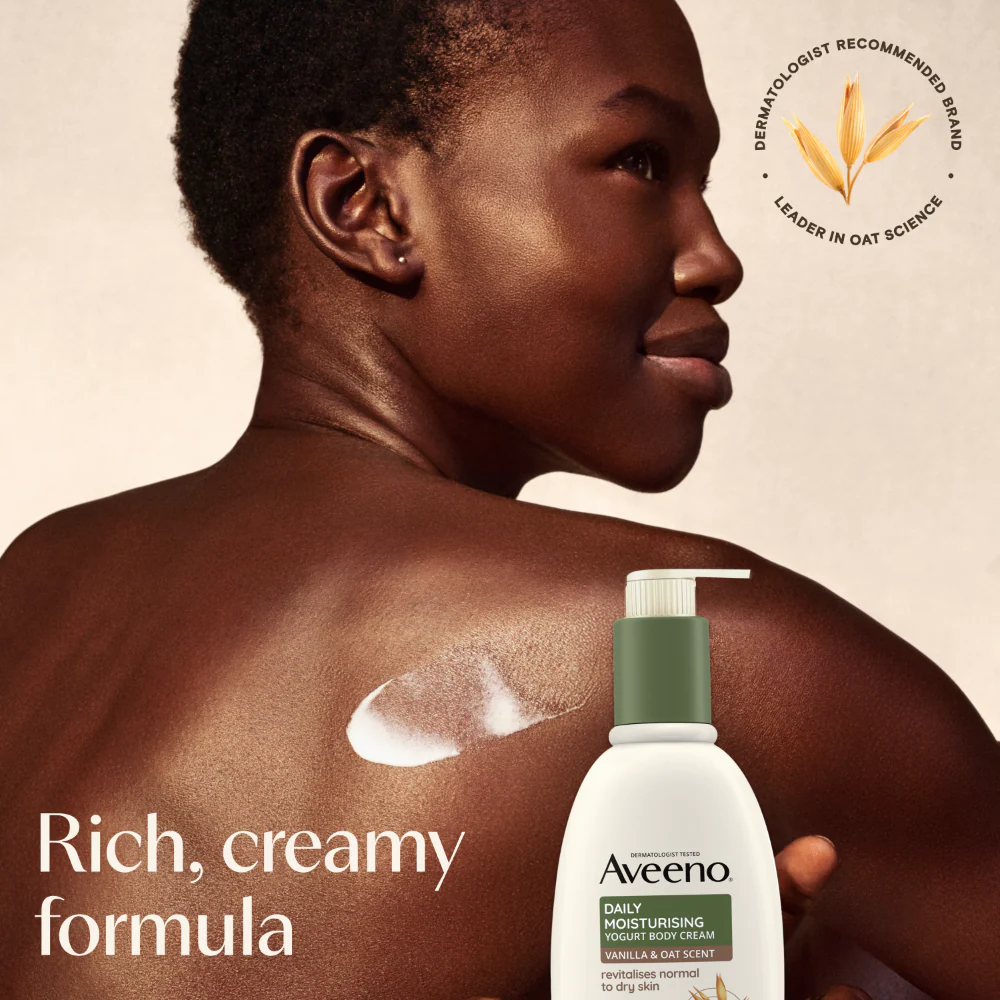 Aveeno Daily Moisturising Yogurt Vanilla & Oat Body Cream 200ml - Image 6