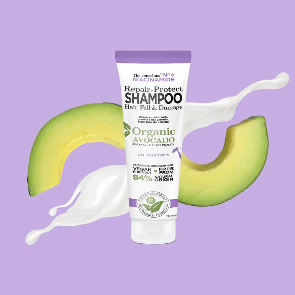 Biovene The Conscious No. 6 Niacinamide Repair-Protect Hair Fall & Damage Shampoo 225ml - Image 3